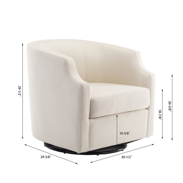Three Posts™ Debbie 30.5'' Wide Swivel Barrel Chair & Reviews Wayfair